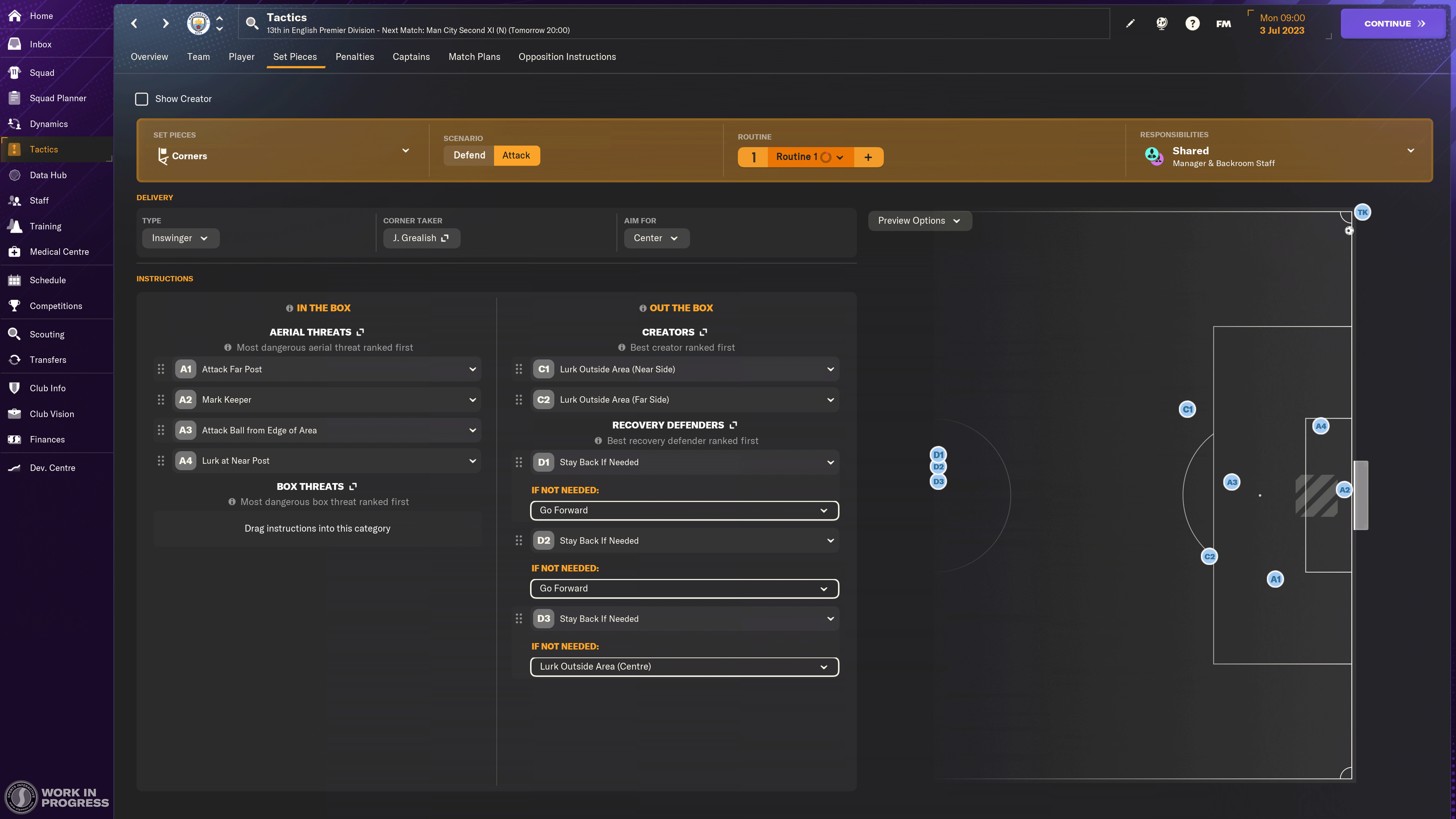 FM24 Set piece refresh and coaches Football Manager 2024 FM24